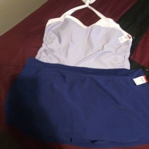 New swimsuit with coverup bottoms